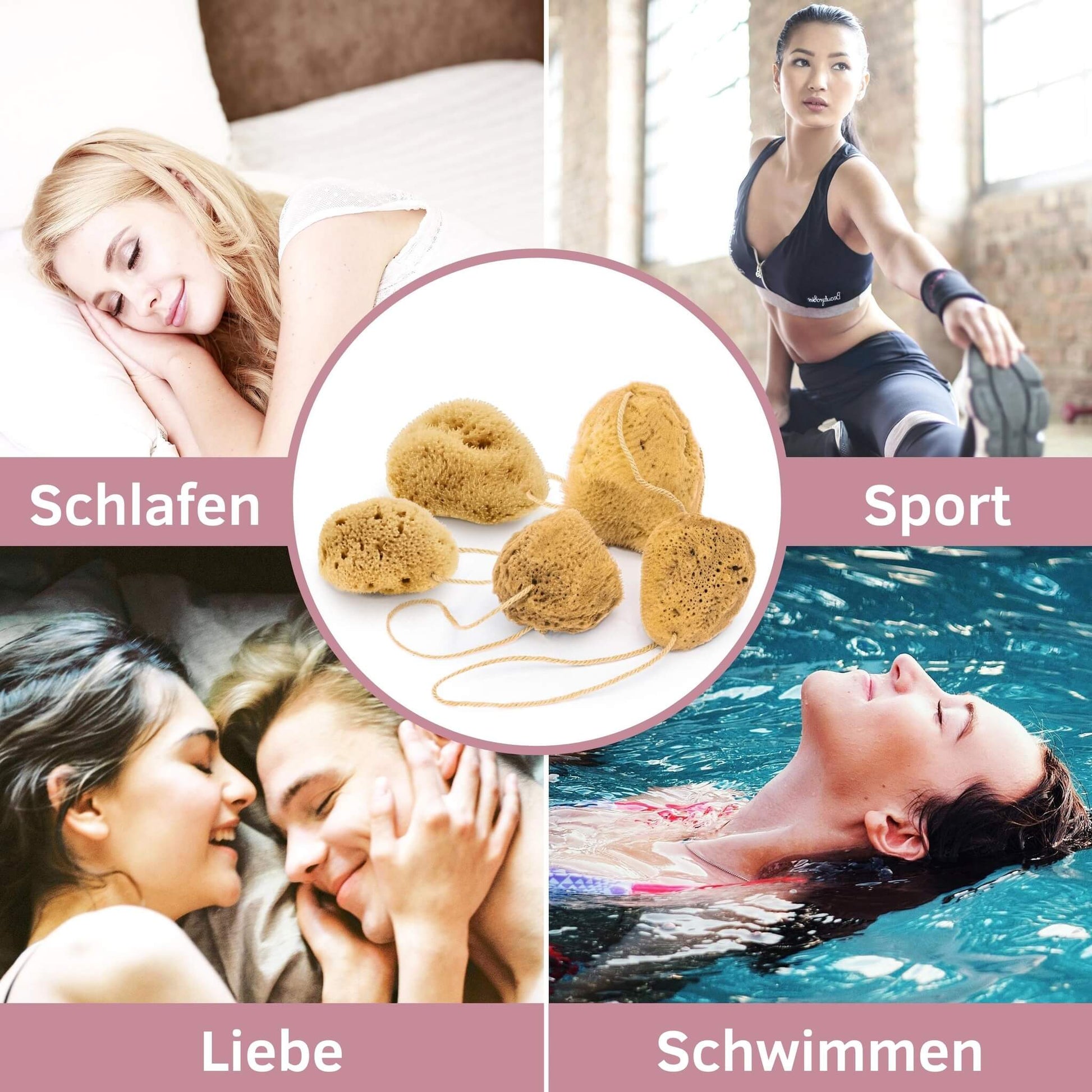 Menstruationsschwämme mit Kordel – ideal für Schlaf, Sport, Liebe und Schwimmen.